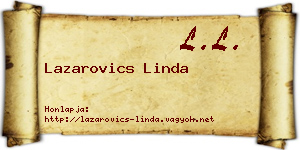 Lazarovics Linda névjegykártya